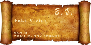 Budai Vivien névjegykártya
